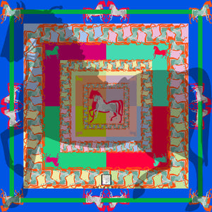Elegant Horse Silk Scarf 4 – AmirMajd