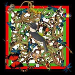 Coral Snake Silk Scarf