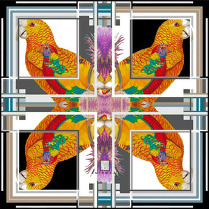 Wild Parrots Silk Scarf