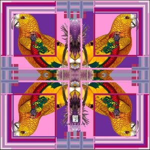 Wild Parrots Silk Scarf