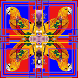 Wild Parrots Silk Scarf